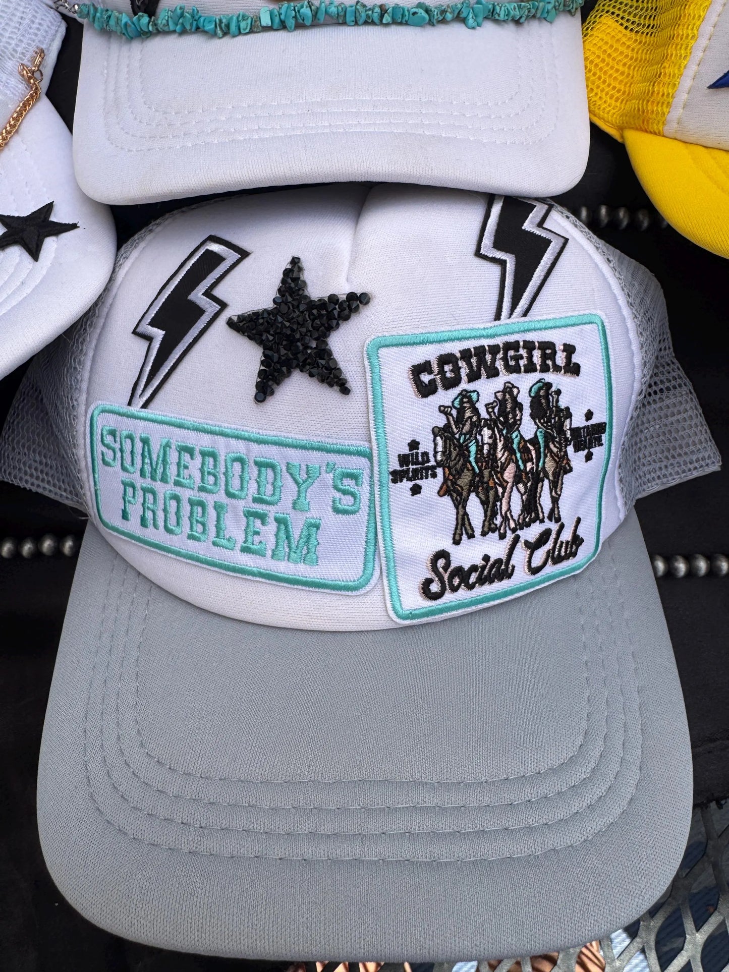 Cowgirl Somebody's Problem Trucker Hat